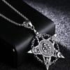 Titanium Steel Ship Rudder Hexagonal Star Necklace, Domineering Long Pendant, Pendant Accessory