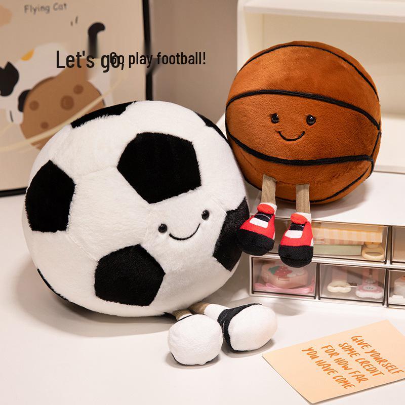 Creative Plush Sports Doll: Basketball and Football Gift for Boys' Birthdays