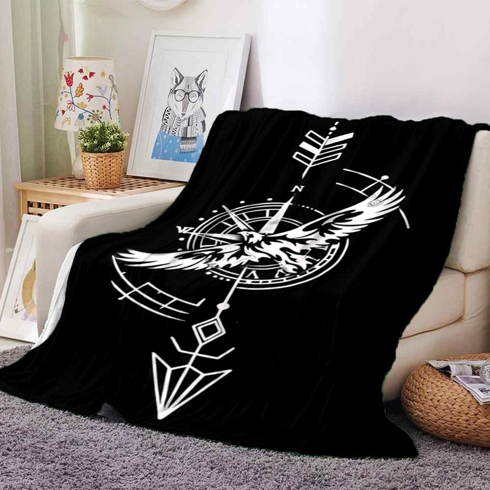 

1pc Eagle Compass Soft Warm Throw Blanket Nap Blanket For Couch Sofa Office Bed Camping Travel,Comfortable, Warm1030 80cmx120cm(31inx47in)