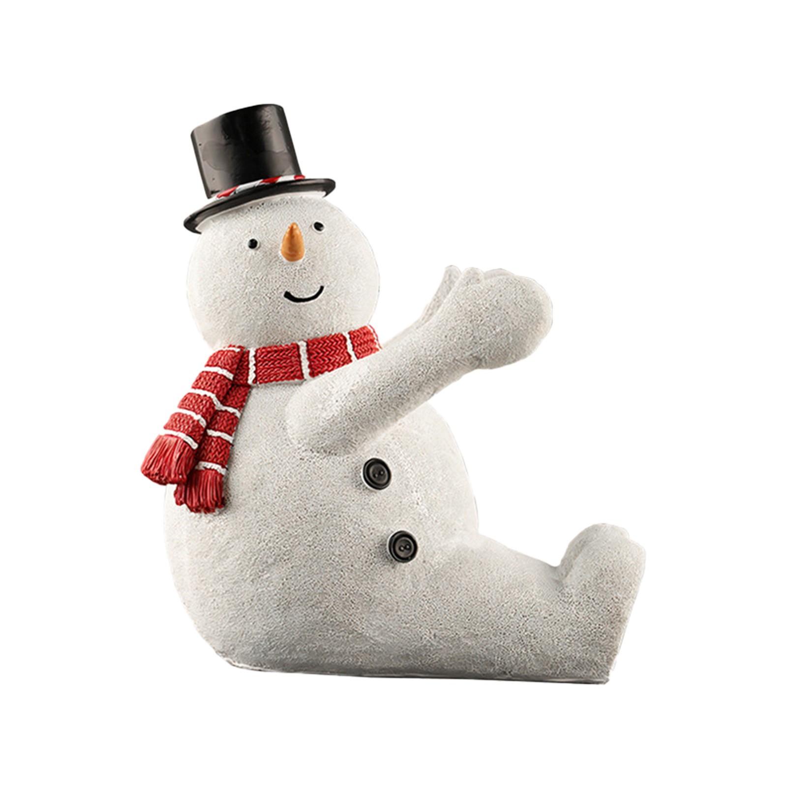 

Creative Christmas Snowman Resin Wine Rack Ornament Living Room Dining Table Wine Cabinet Decorations белый