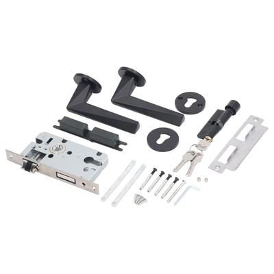 Home Bedroom Lock Handle Professional Aluminum Alloy Bathroom Interior Door Lever Handle with Keys