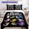 3pcs Custom Name Axolotl Bedding Set Duvet Cover Closure Includes 1 Duvet Cover & 2 Pillowcases, Soft and Comfortable for All Seasons.