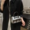Portable Bowler Bag Exquisite Crossbody Bag Vintage Bow Polka Dot Handbag  Daily Use