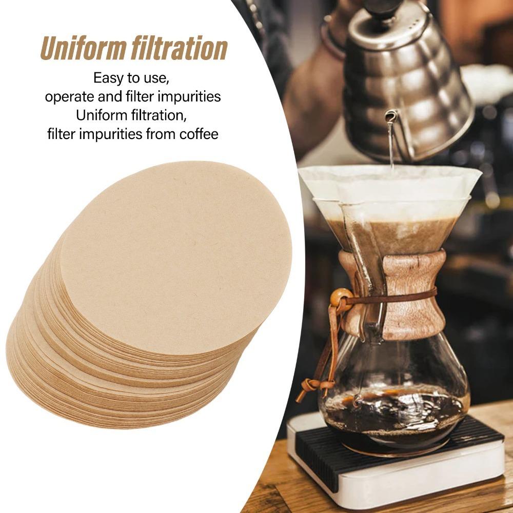 100pcs set Round Shape Round Coffee Filter 100 Pcs Pack Unbleached Coffee Filter  Coffee Brewing