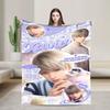 COOL V-Valko L-Love and Deepspace Soft Blankets  Travel Office Plush Throw Blanket Couch Chair Flannel Bedspread Sofa Bed Cover