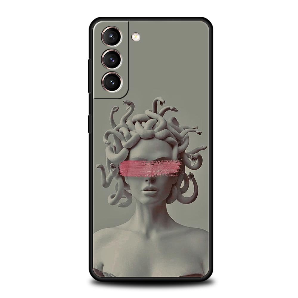 Art Aesthetic David Mona Lisa Phone Case For Samsung Galaxy S24 S23 S22 S20 Ultra S21 FE 5G S10 S9 Plus S10E S8 Silicone Cover Samsung S24Ultra