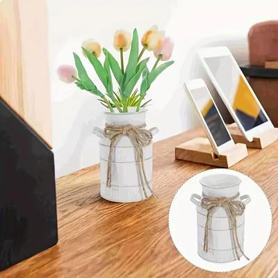 Estilo Europeo Múltiples Colores Adorno Decorativo de Arte Floral Hierro Manualidades DIY Escritorio Soporte para Flores Jarrón Decoración Lazo Retro