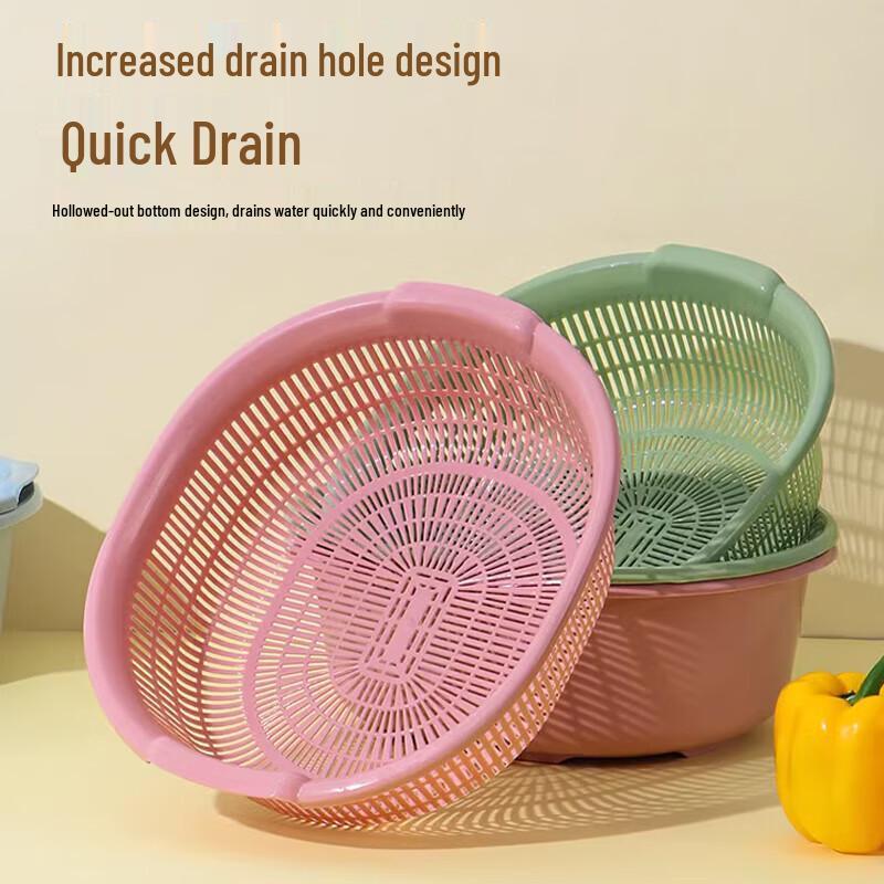 Double-Layer Fruit & Vegetable Washing Draining Basket
