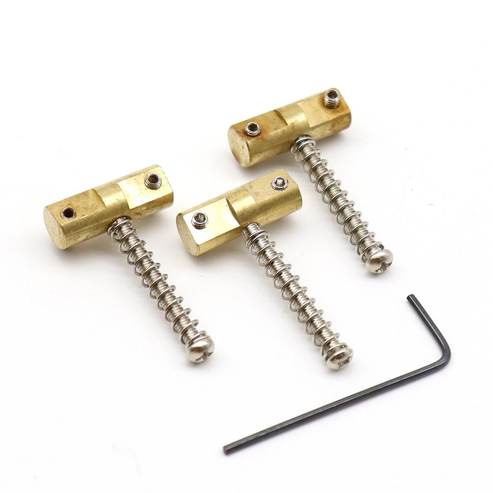 

1 Set TL Guitar Bridge Saddles Vintage Brass Compensated Saddles for Tele Style Guitar Part