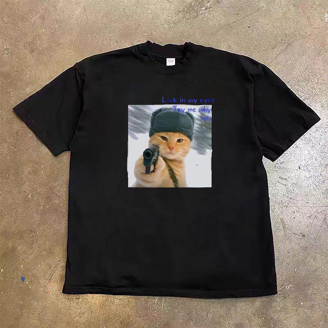 

2026 New Retro Pure Cotton ShortSleeved TShirt Mens and Womens HipHop Stylish MultiUse Top Trendy on Instagram XL