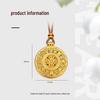 Gold Plated Eight Treasures Compass Pendant Necklace for Men and Women