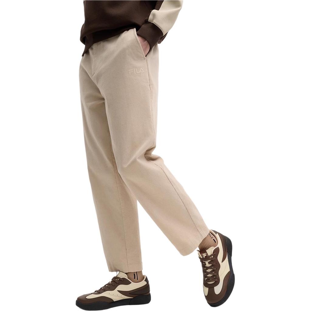 Fila Woven Simple Straight Casual Pants Men Bottoms Wheat F11M519805FBG