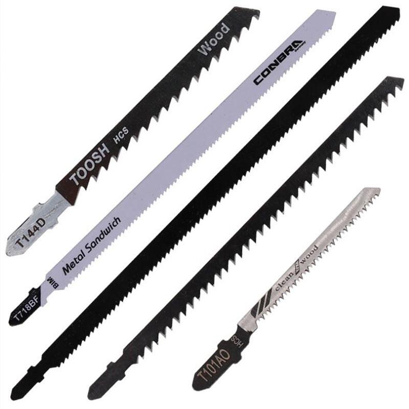 5/10 buc. Set de lame de ferăstrău alternativ T-Shaft HCS Lame de ferăstrău alternativ asortate pentru tăierea lemnului, plasticului și metalelor pentru Black & Decker Metabo