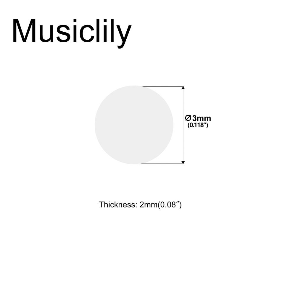 Musiclily Pro 3mm Natural Paua Abalone Shell Dot Position Markers for Guitar Fretboard Inlays (Pack of 20)