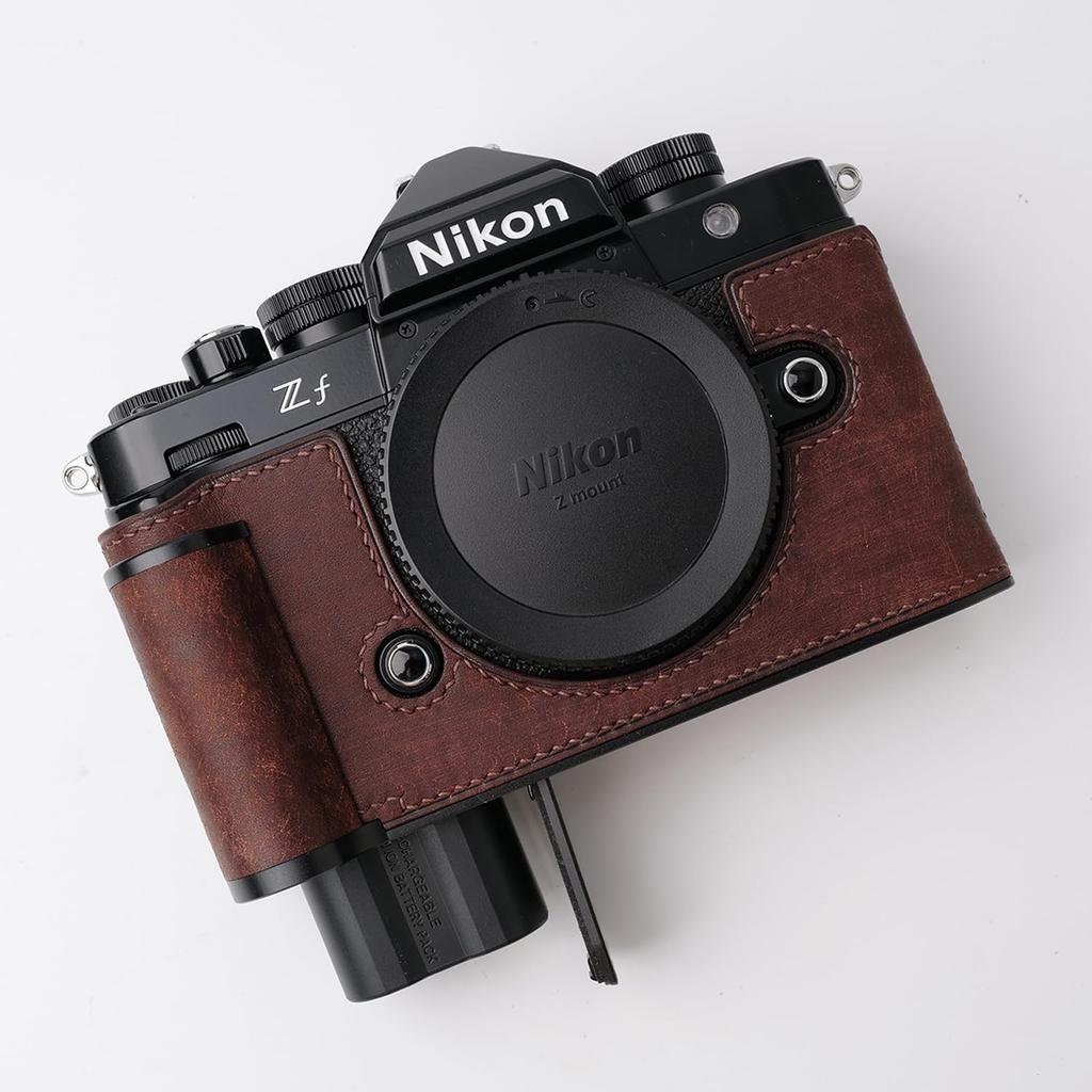 Compatible with Nikon This Genuine Leather Camera Is Handmade by It Features a Design with a Grained Cowhide Leather Metal Base and Handle Zf,