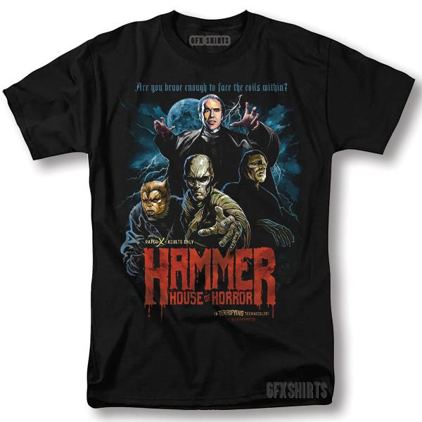 Hammer House of Horror Shirt Dracula Film Buch Vintage Grafikdesign T-Shirt