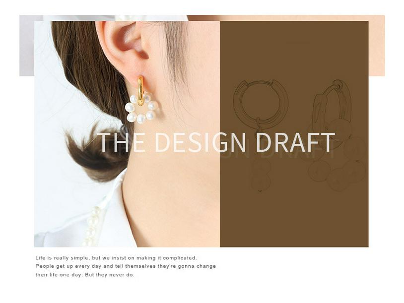 Luxury Minimalist Freshwater Pearl Earrings for Women: French Style, Real Gold Plated, Non-Fading