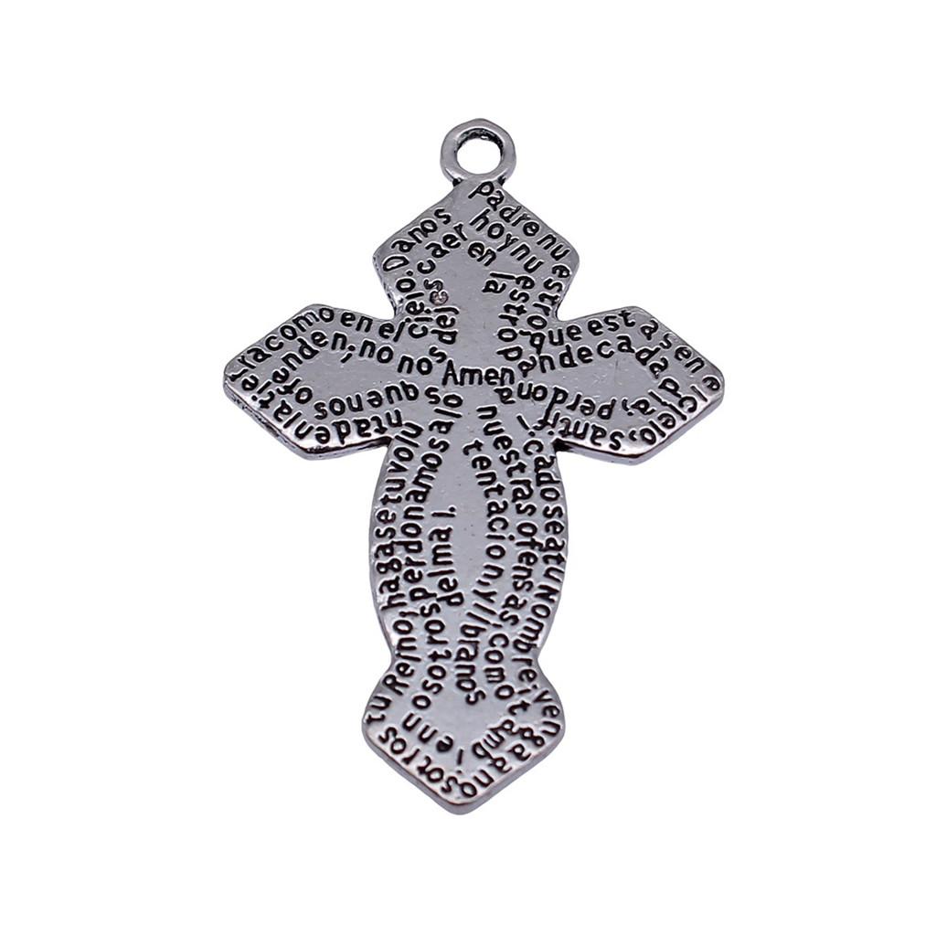 Hollow Cross Charms Multi Color Alloy Pendants For Gothic Christian Jewelry Accessories