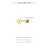 CANNER 1PC Natural Water Grass Horse Eye Zircon 925 Silver Piercing Earrings For Women Ins Simple Green Moss Earring