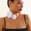 2 Pcs Separable Big Flower Choker Necklace for Women Elegant Romantic Ladies Long Rope Lace-up Chains Collar On the Neck Jewelry
