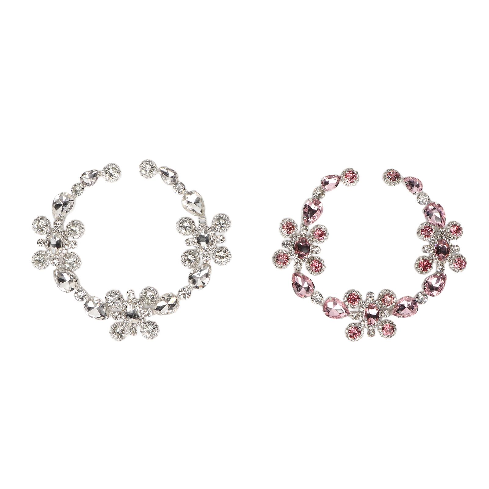 

2PCS Rhinestone Trim Chain Crystal Glass Diamond Fringe Trim Chain Crafts Decoration For Wedding Party