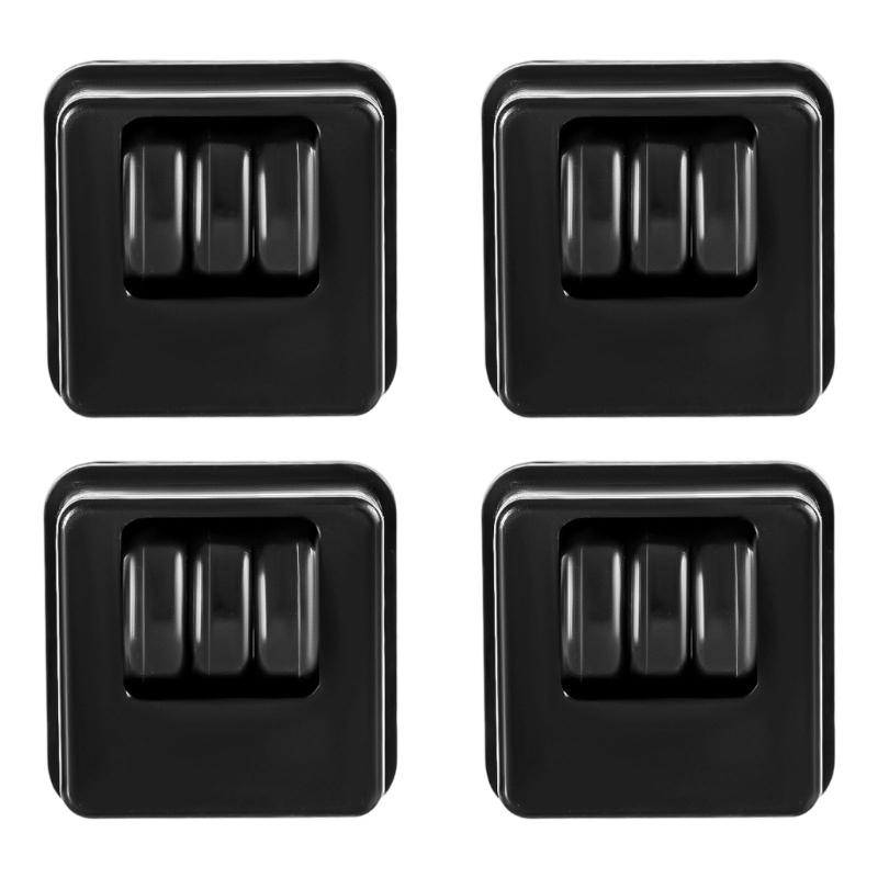 4 шт. Маленькие мебельные колесики Липкие ролики Слайдеры для бытовой техники Клейкие колесики для кухонной техники чёрный