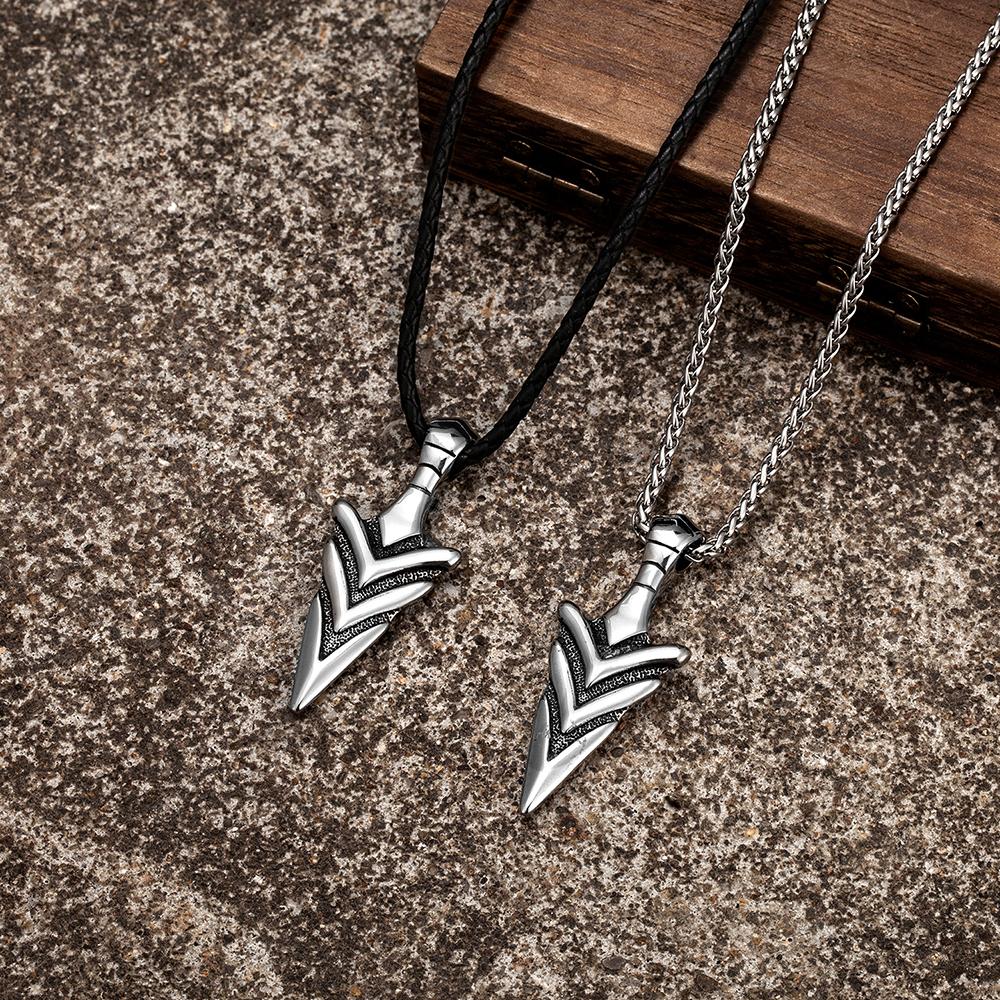 Norse Mythology Odins Spear Gungnir Necklace Men Viking Stainless Steel Pendant Scandinavian Amulet Jewelry