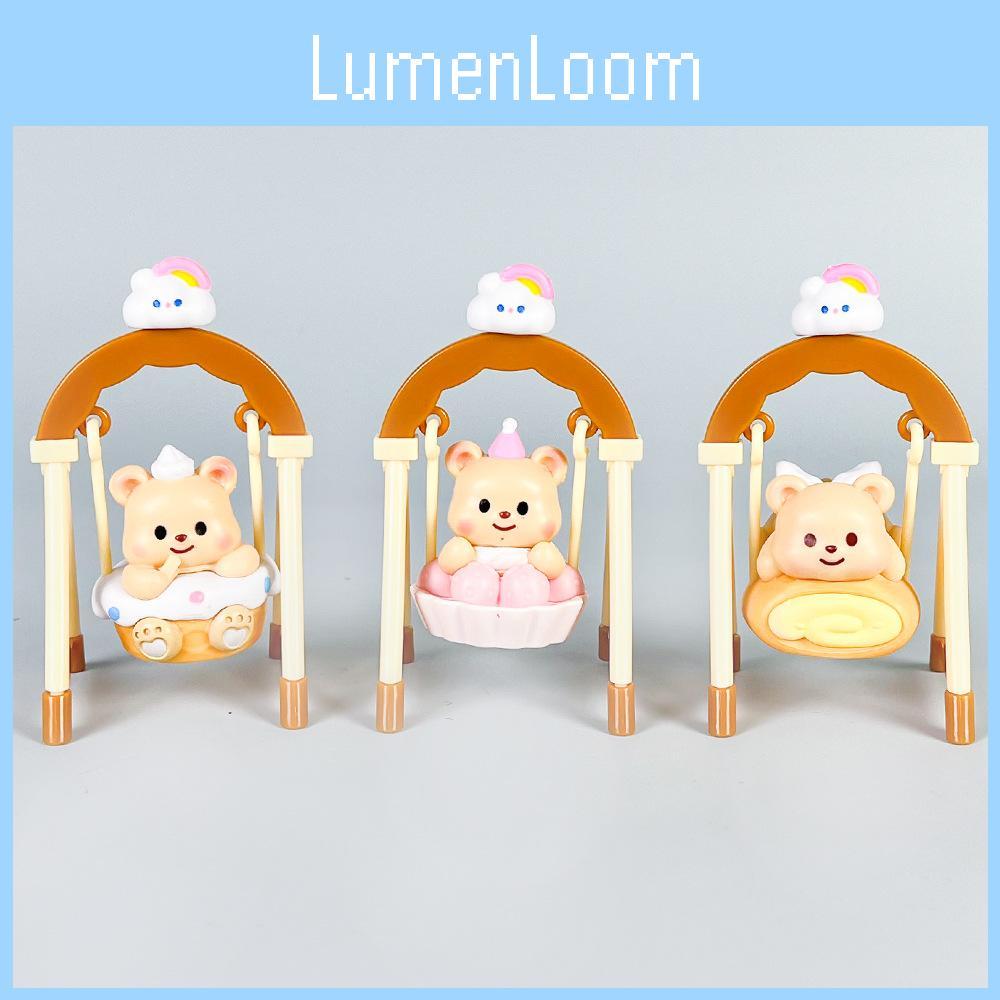 Yellow Butter Bear Swing Action Figure With Pvc Material For Collectible Anime Fans