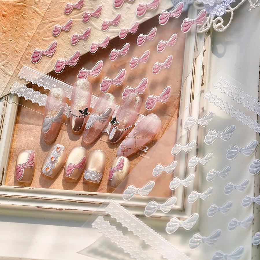 

TENSOR Cute Bow Nail Stickers M-982 - Adhesive Jelly Glue Series