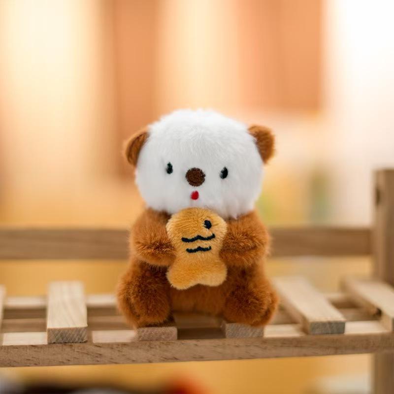 Cute Mizuse Plush Bag Pendant Cartoon Eating Fish Long Tail Small Koala Book Doll Bag Hanging Decoration Car Key