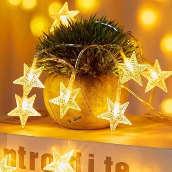 LED illumination light decoration 3M 20 pieces fairy cute star-shaped Christmas ornament indooroutdoor compatible wedding birthday