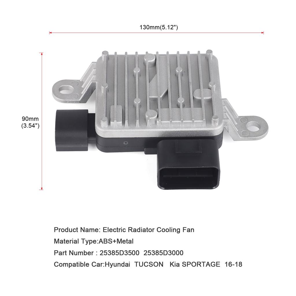 25385D3500, 25385-D3500 Engine Cooling Fan Controller Resistor Motor Module For Kia Sportage 2017-2020, Hyundai Tucson 2016-2018