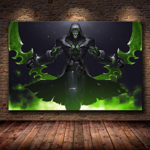 Overwatch Online Game Poster HD Canvas Painting Wall Art Modern Living Room Bedroom Boys Room Dormitory Game Room Cuadros Decor