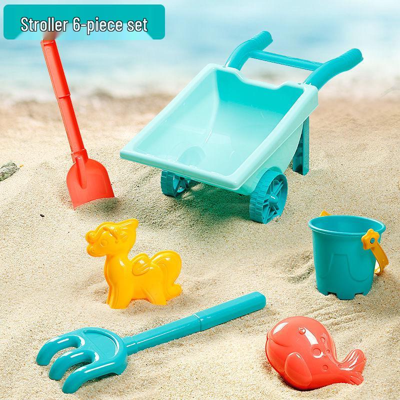 Jianxiong Beach and Water Play Set: Shovels, Sand Digging Tools, Car, and Bucket for Outdoor/Indoor Use