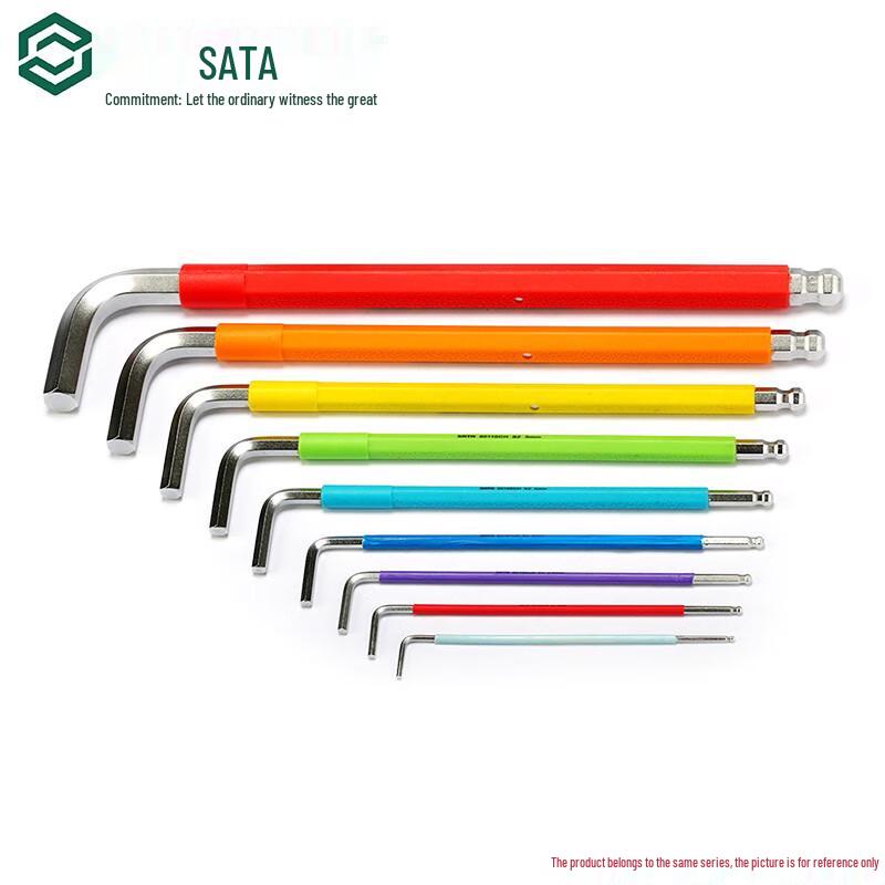 SATA 80112CH Rainbow Series Extra Long Ball End Hex Key Wrench 6MM