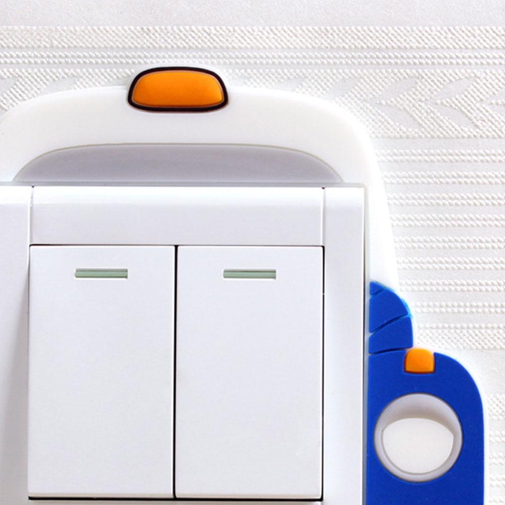 Cartoon Washable Light Switch Paste Silicone Socket Cover Non-Stick Paste Silicone Socket Cover Wall Switch Panel Decor