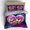 Romantic Floral Butterfly Decoration Set Bedding Set with 1 Duvet Cover 2 Pillowcases Single Double King Queen, Gift