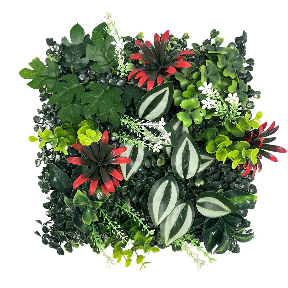 DIY Artificial Plant Wall Panel Sunflower Artificial Fern Grass  Background Wall Decoration