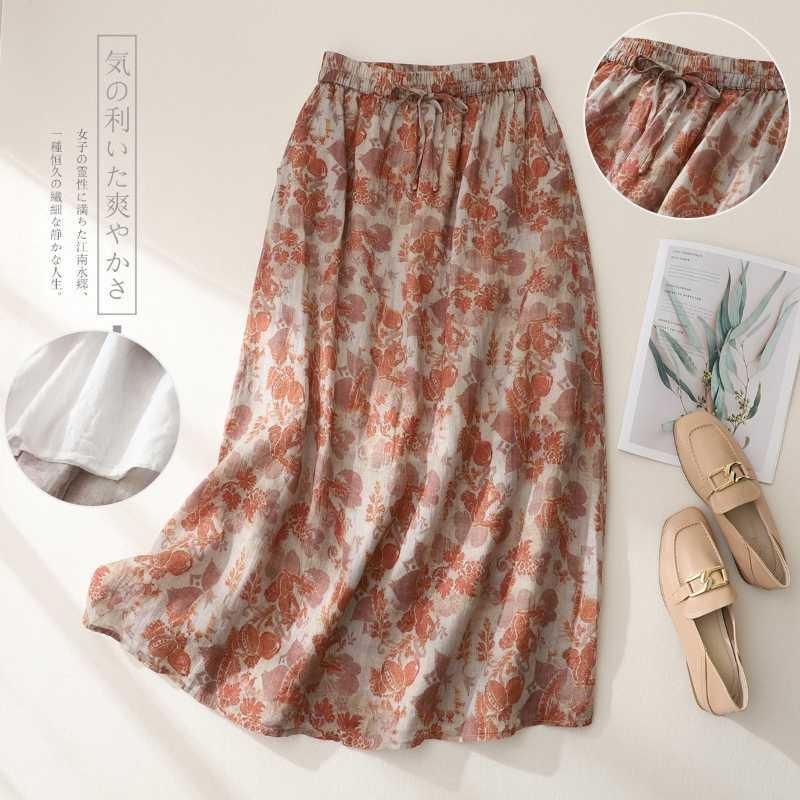 

A High-waisted Slim Skirt with A Loose Midi Skirt 2XL