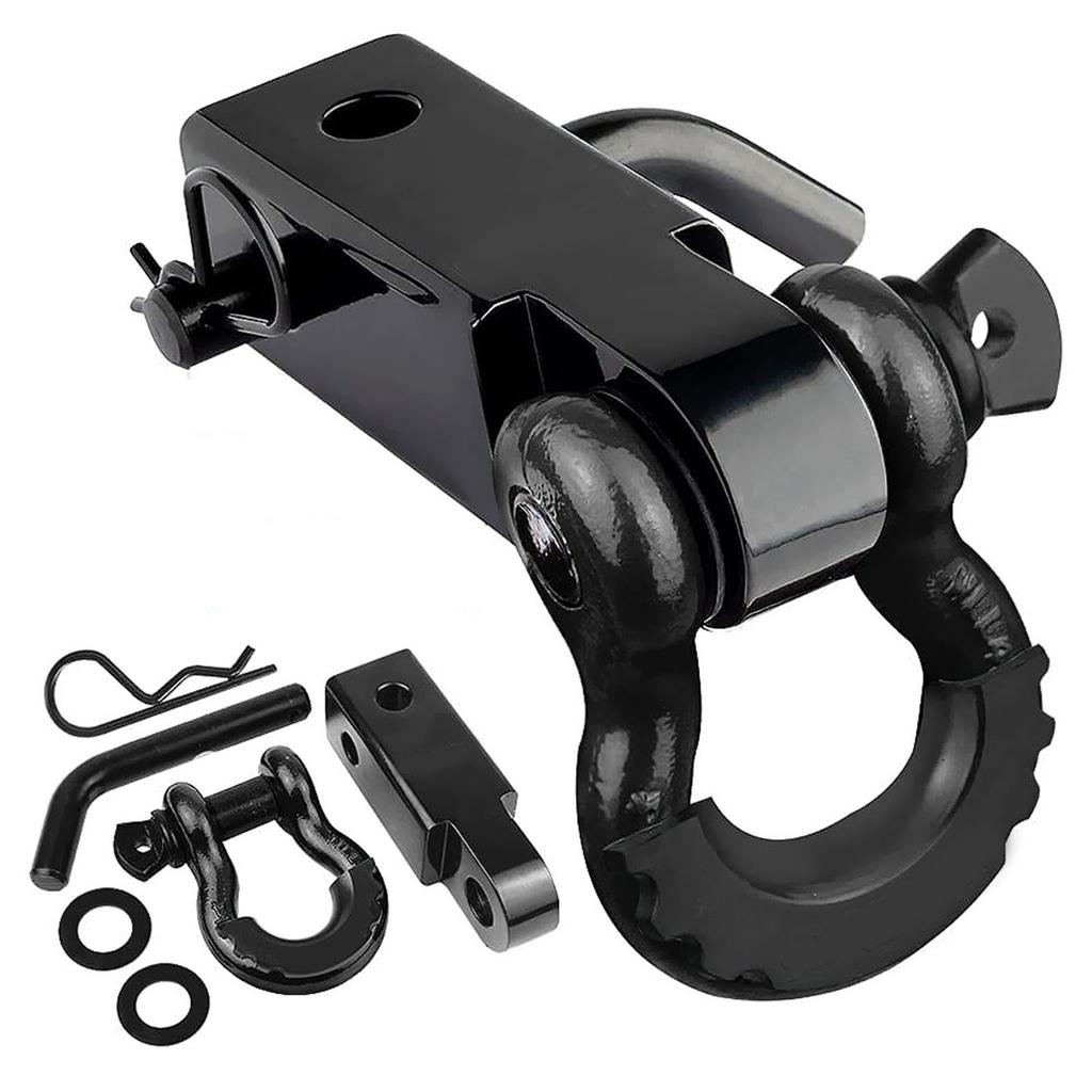 Schäkel Anhängerkupplungsaufnahme Starker Stahl Hochfest PU Schallisolierung D-Ring Schäkel für Offroad