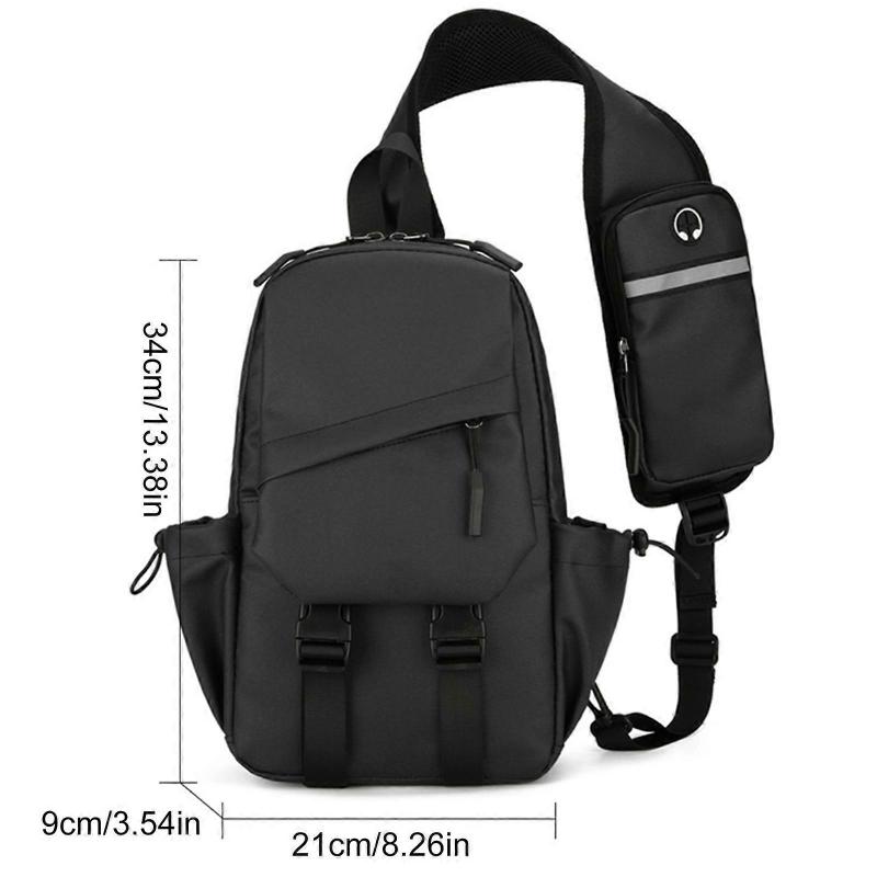 Man Slings Backpack Practical Crossbody Bag Chest Bag Sports Bag Casual Daypacks Shoulder Bag for Daily Travel Gray