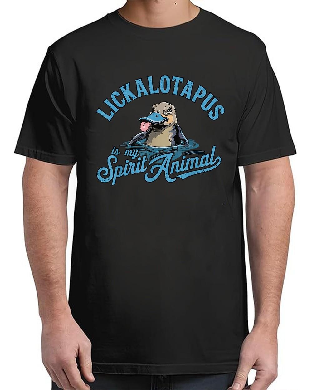 Lickalotapus Is My Spirit Animal Funny Platypus Humor T-Shirt adult S-4XL S разноцветный