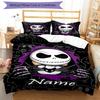 3pcs Custom Name The Nightmare Before Christmas Bedding Set Duvet Cover Closure Includes 1 Duvet Cover & 2 Pillowcases, Soft and Comfortable for All S
