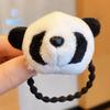 Cute Girls Panda Shape Slap Bracelet Headband Hair Rope Plush Hair Tie Elastic Hair Rope for Girls Cartoon Hair Styling