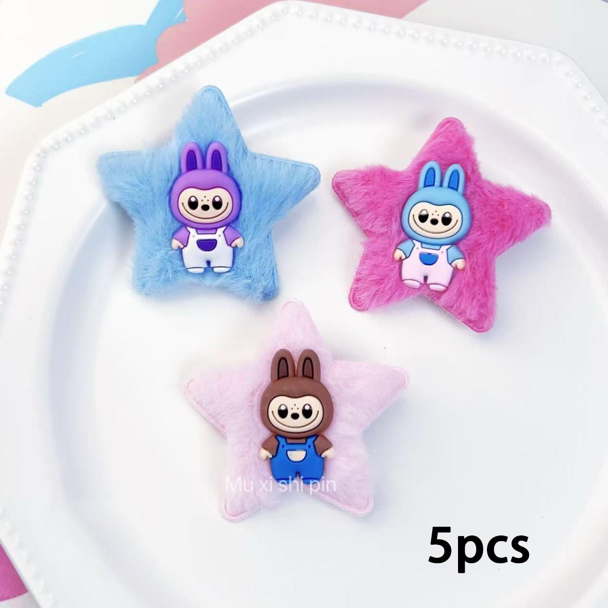 

Пентаграмма Тыква Плюшевая Милая Девушка Сердце Заколка для Челки Утиный Клюв Мультяшная Девушка 5pcs