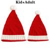 1/2PCSChristmas Party Hat Red with White Edge Soft Elastic Winter Beanie for Adults and Kids Holiday Photos and FamilyGatherings