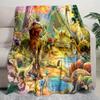 Dinosaur Adventure Blanket Perfect All Seasons Soft Comfortable Sofa Office Nap Travel Birthday Gift Christmas Present
