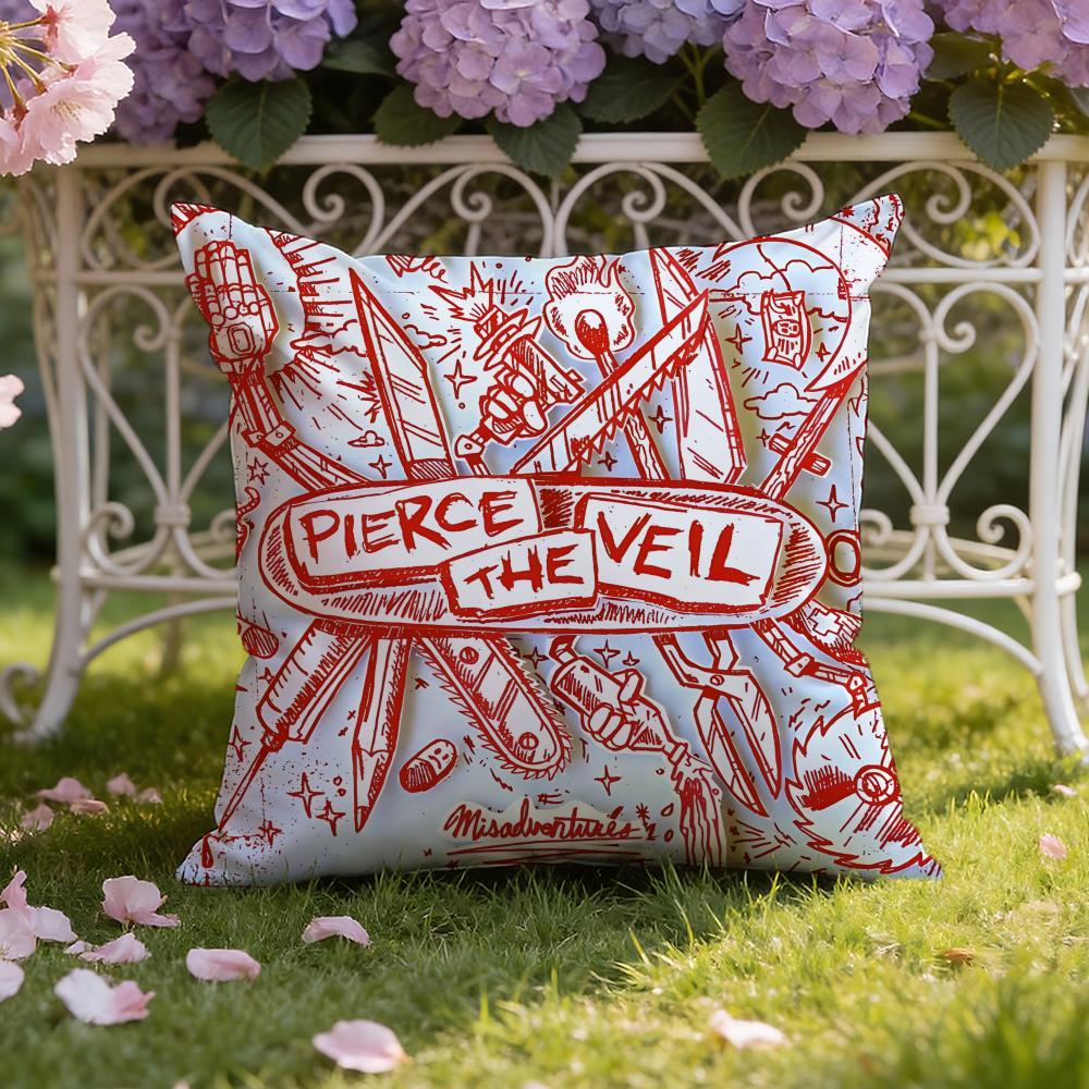 P-Pierce Band The Veil Cushion Cover Home & Car Dual-Scene Pillow Cover: Reversible for Premium Comfort