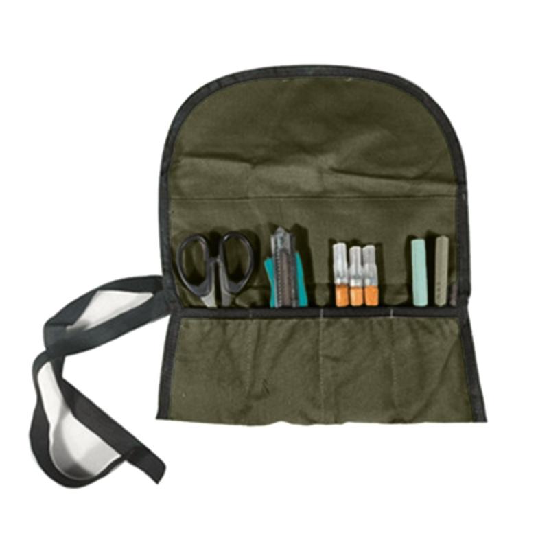 Tool Bag Roll Up,Canvas Tool Organizer for Men Women, Portable Tool Storage Box with 4 Pocket Small Carriers Bag