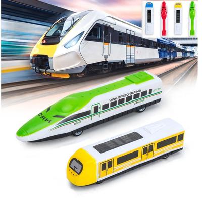 Educational Train Simulation Model Miniature Train Model Toy Boys Girls Pull Back Train Collection